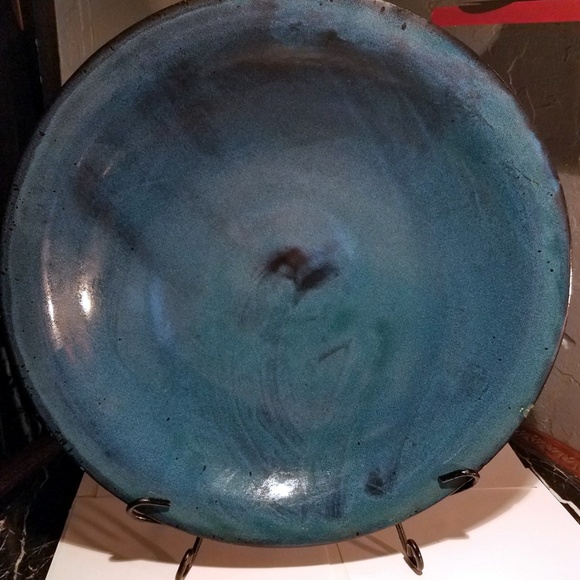 Beautiful Huge 20" Vintage Handmade Glazed Pottery